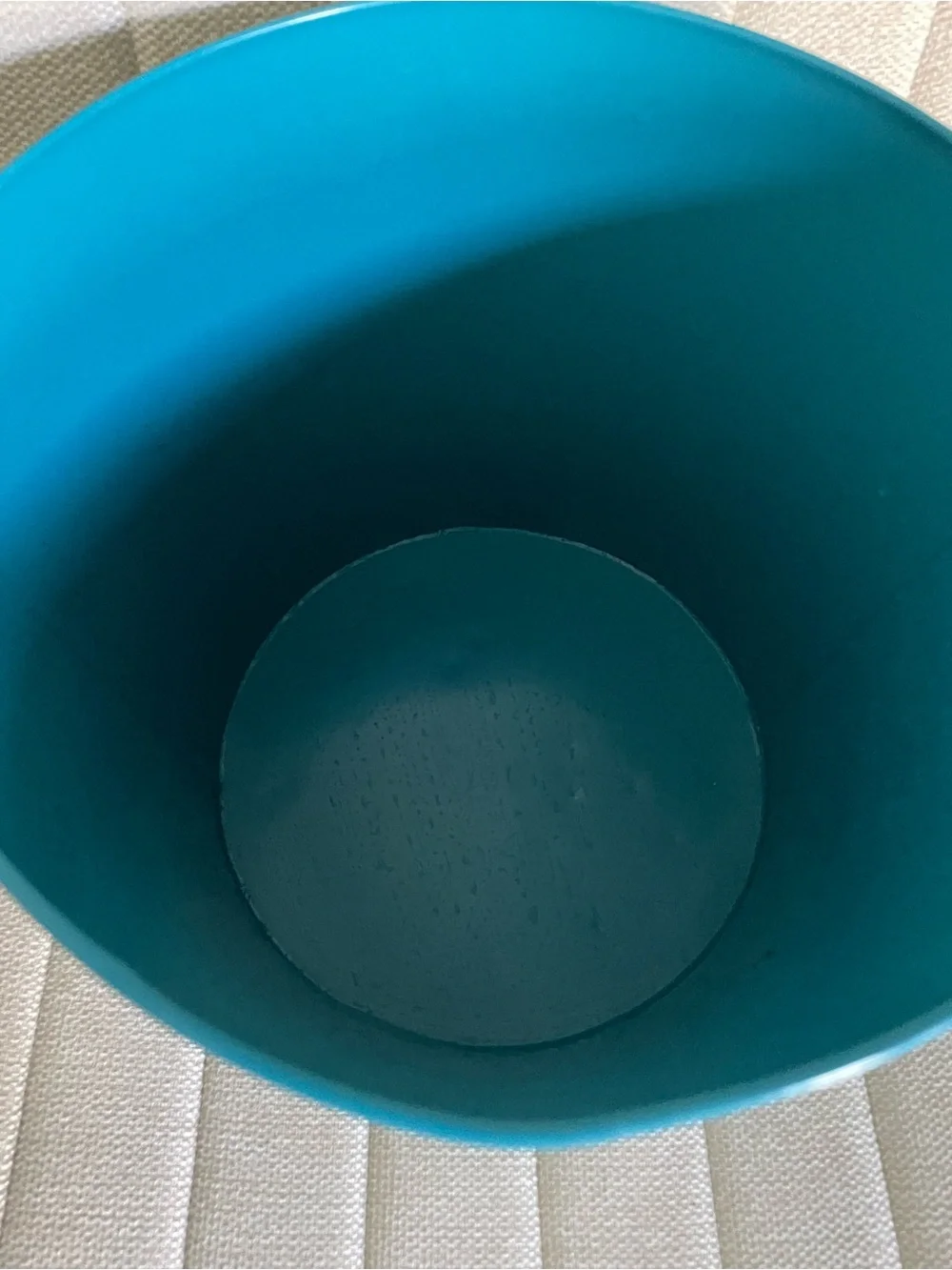 Dog Toys tin, teal, 9.5” tall and 11” wide